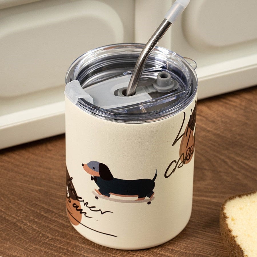 Metal Dachshund Mug 300ml The Doxie World