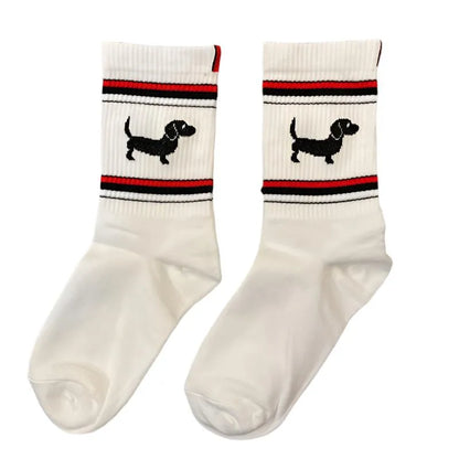 Modern Doxie Socks White The Doxie World