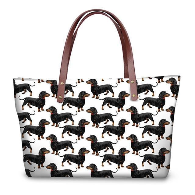 Molly Dachshund Shopper Bag White The Doxie World