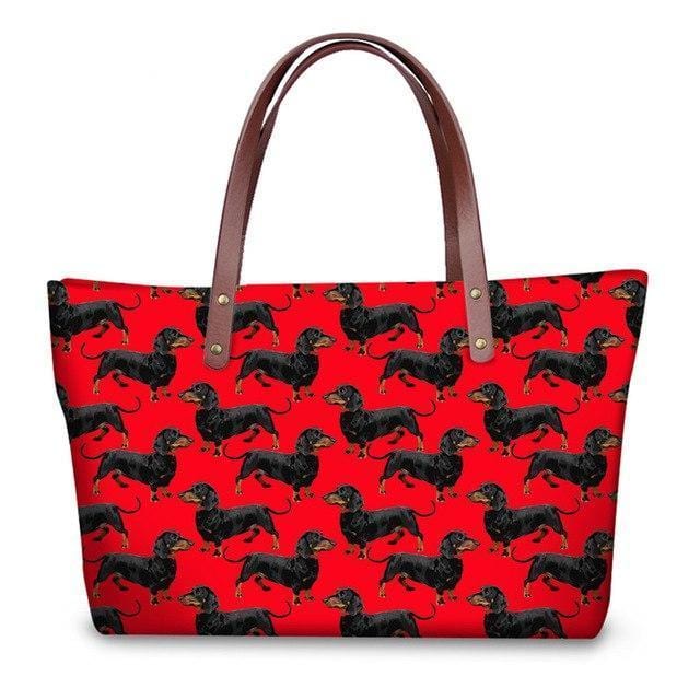 Molly Dachshund Shopper Bag Red The Doxie World