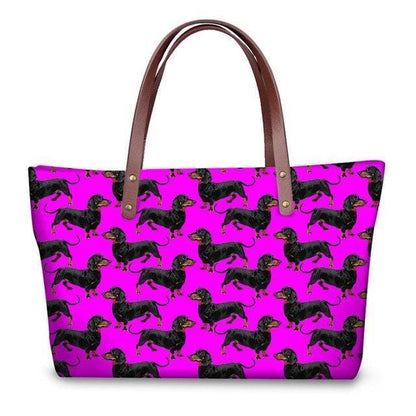 Molly Dachshund Shopper Bag Pink The Doxie World