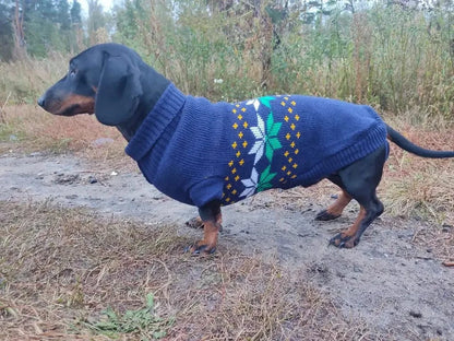 Navy Sausage Dog Sweater The Doxie World