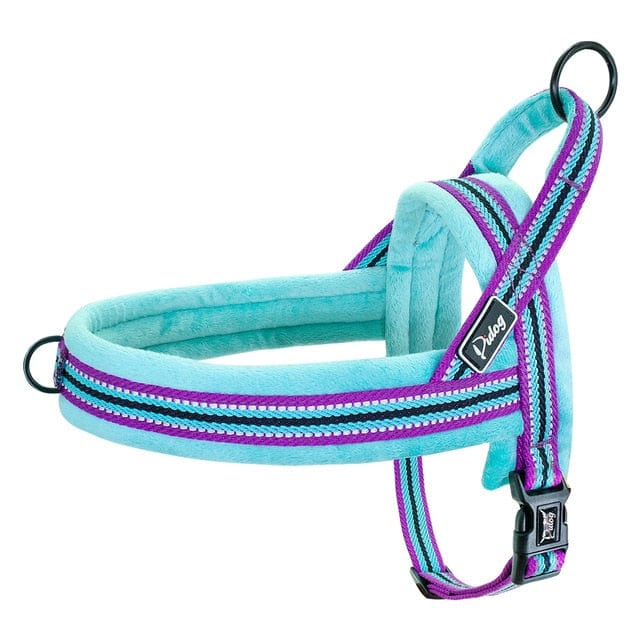 Padded No-Pull Reflective Dog Harness Light Blue / L The Doxie World