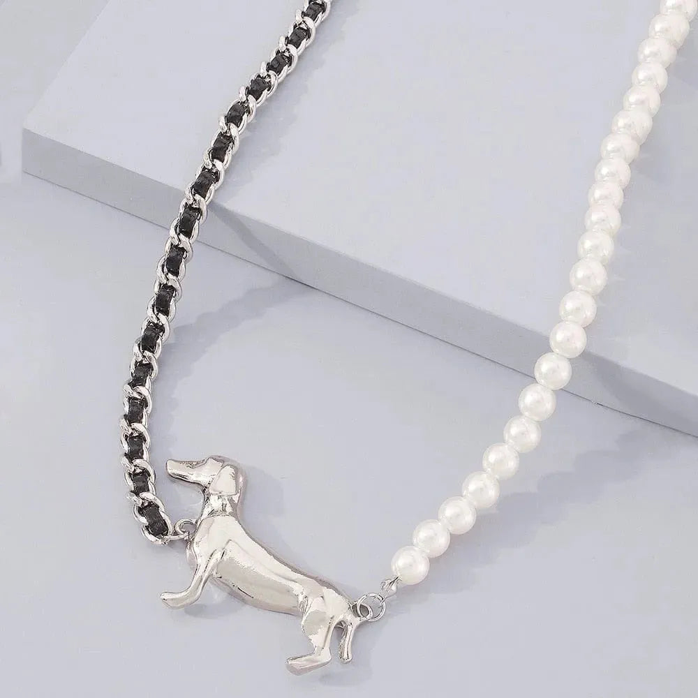 Pearl Dachshund Necklace The Doxie World