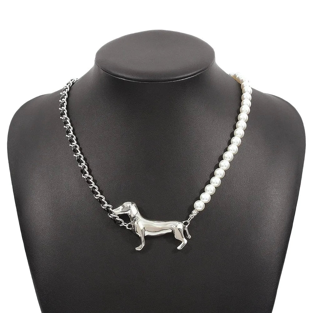 Pearl Dachshund Necklace The Doxie World