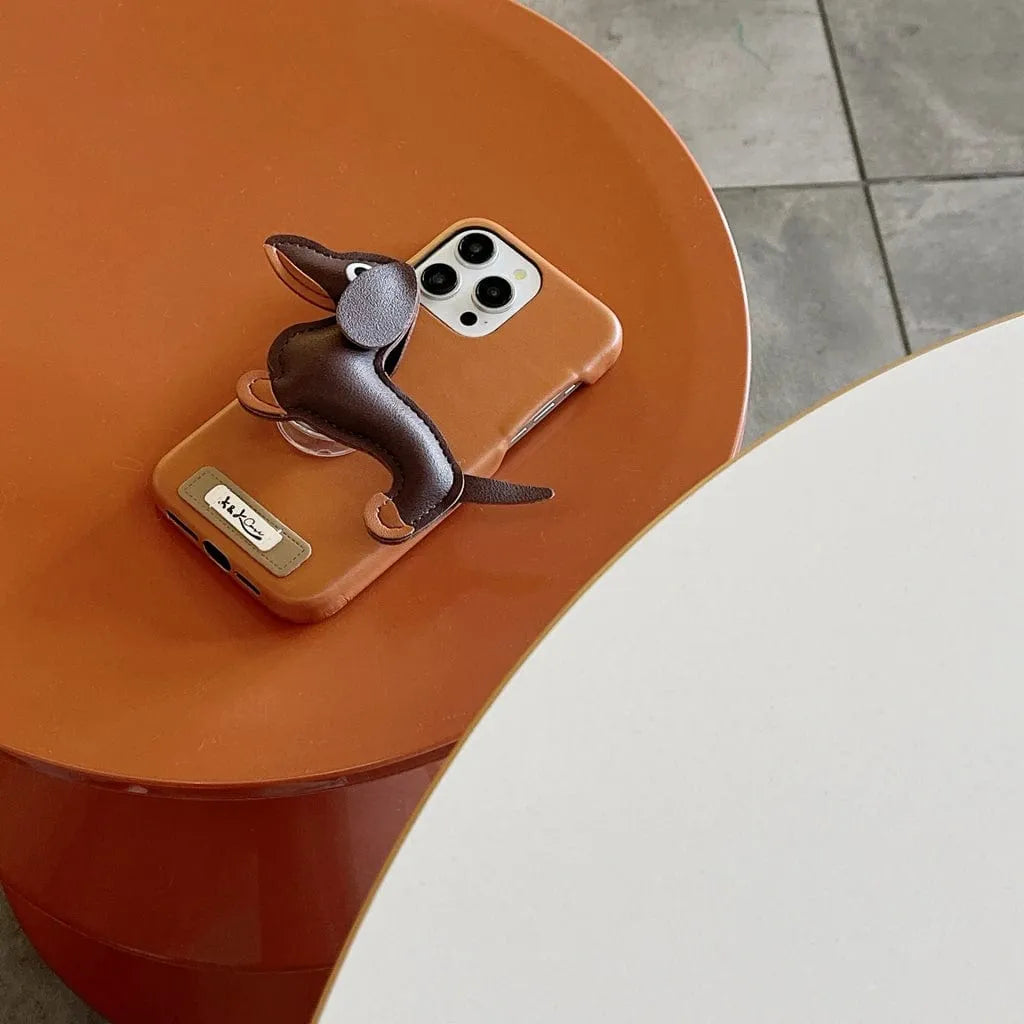 Phone Case With Dachshund Grip Phone Case With Dachshund Grip