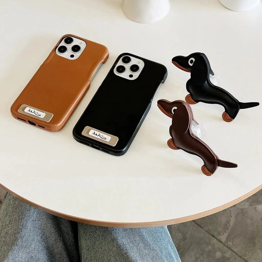 Phone Case With Dachshund Grip Phone Case With Dachshund Grip