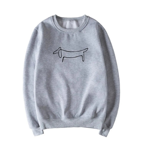 Picasso Dachshund Sweatshirt Grey / S The Doxie World