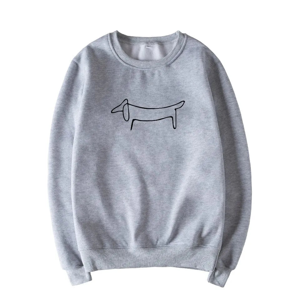 Picasso Dachshund Sweatshirt Grey / S The Doxie World