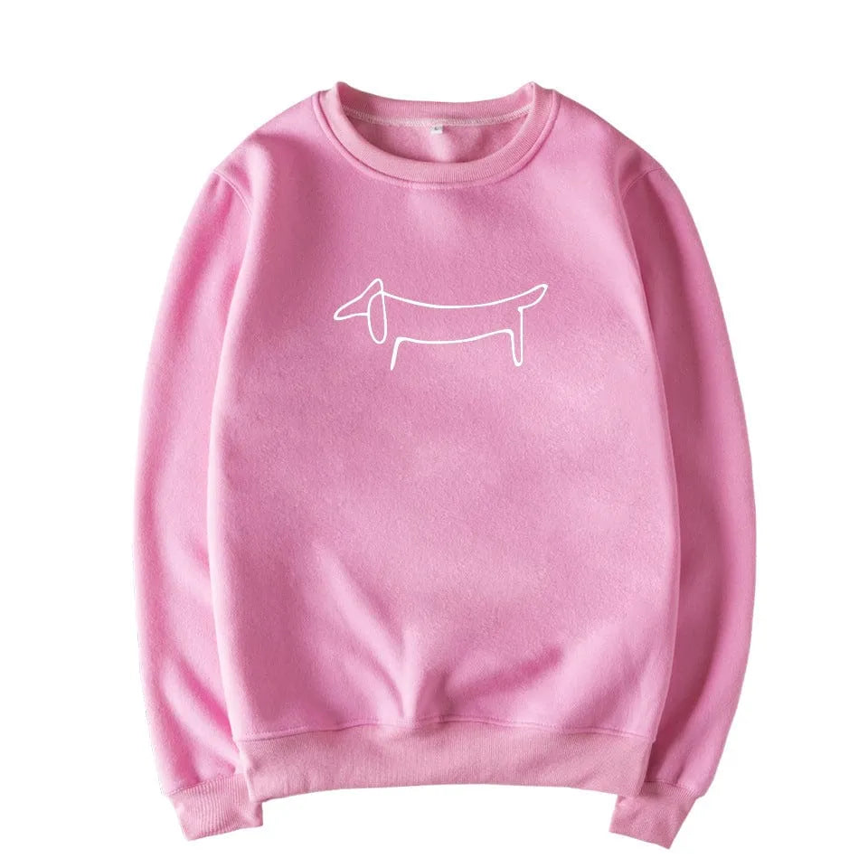 Picasso Dachshund Sweatshirt Pink / S The Doxie World