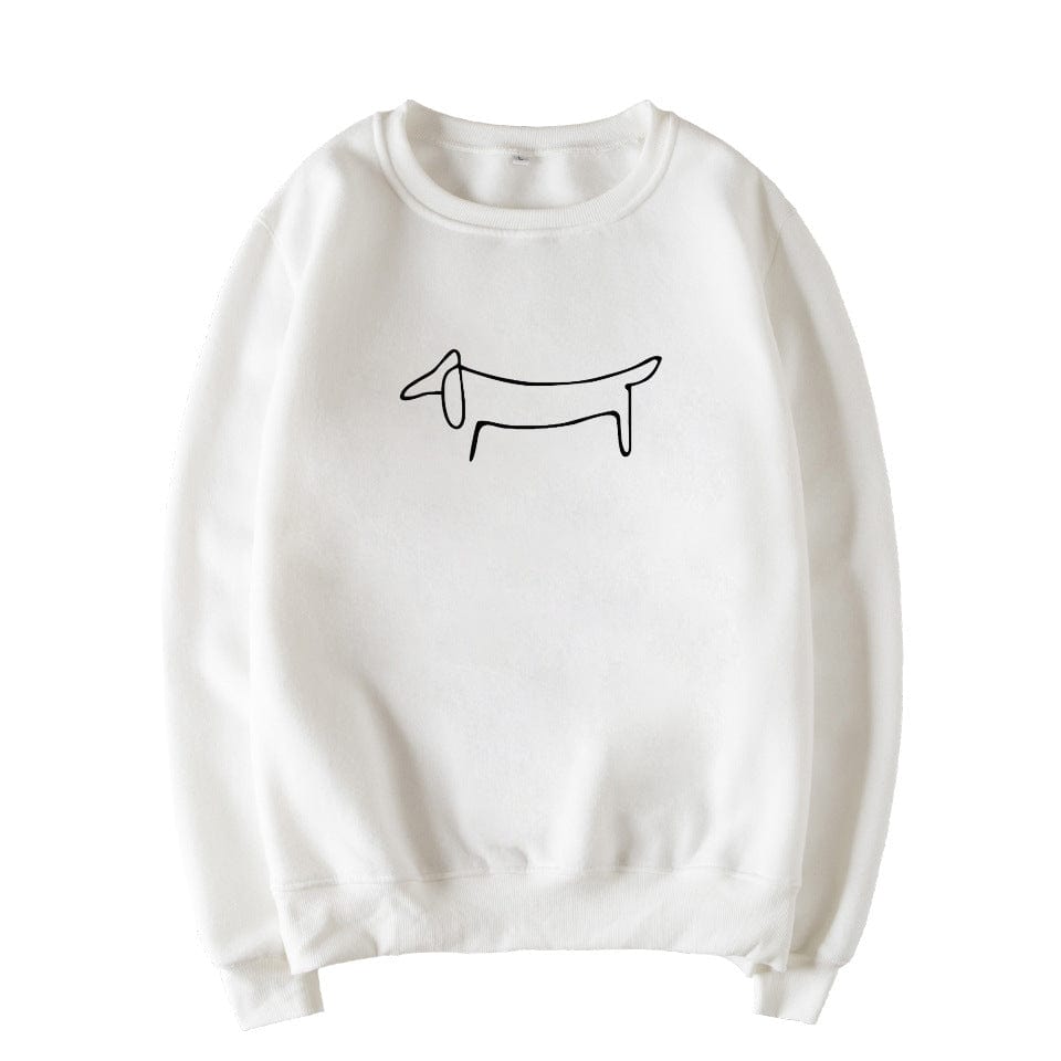 Picasso Dachshund Sweatshirt White / 3XL The Doxie World