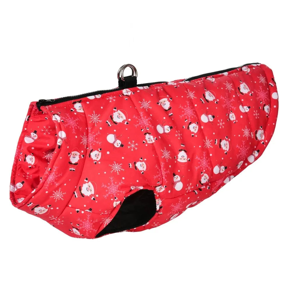 Pink Butterflies Dachshund Jacket Red Christmas / S The Doxie World