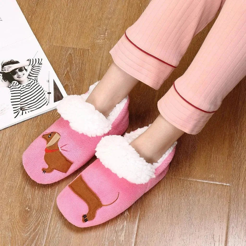 Pink Dachshund Slippers The Doxie World