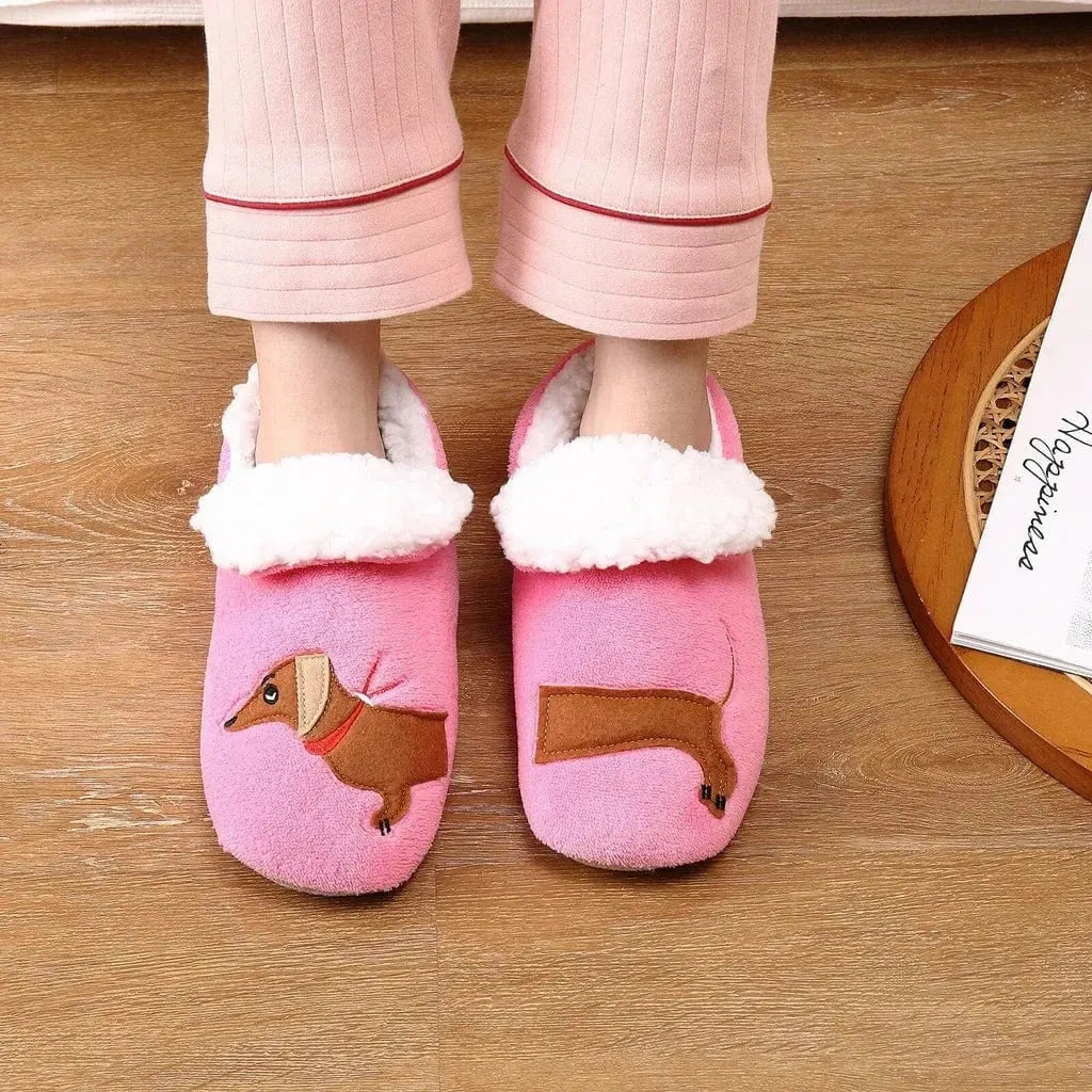 Pink Dachshund Slippers The Doxie World