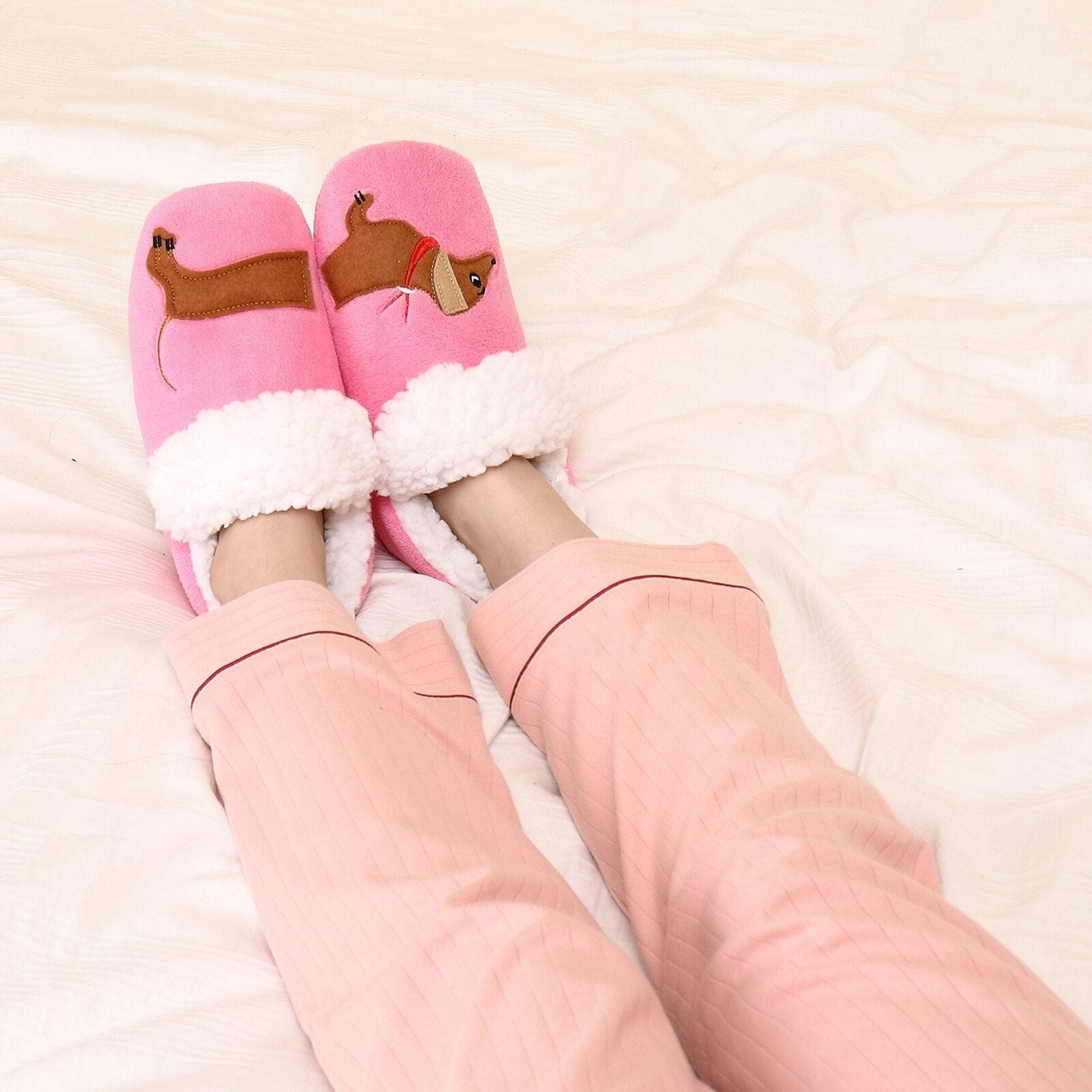 Pink Dachshund Slippers The Doxie World