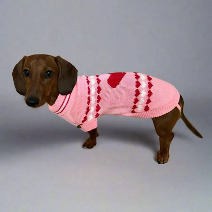 Pink Sweater for Wiener Dogs Pink Love / 6 The Doxie World