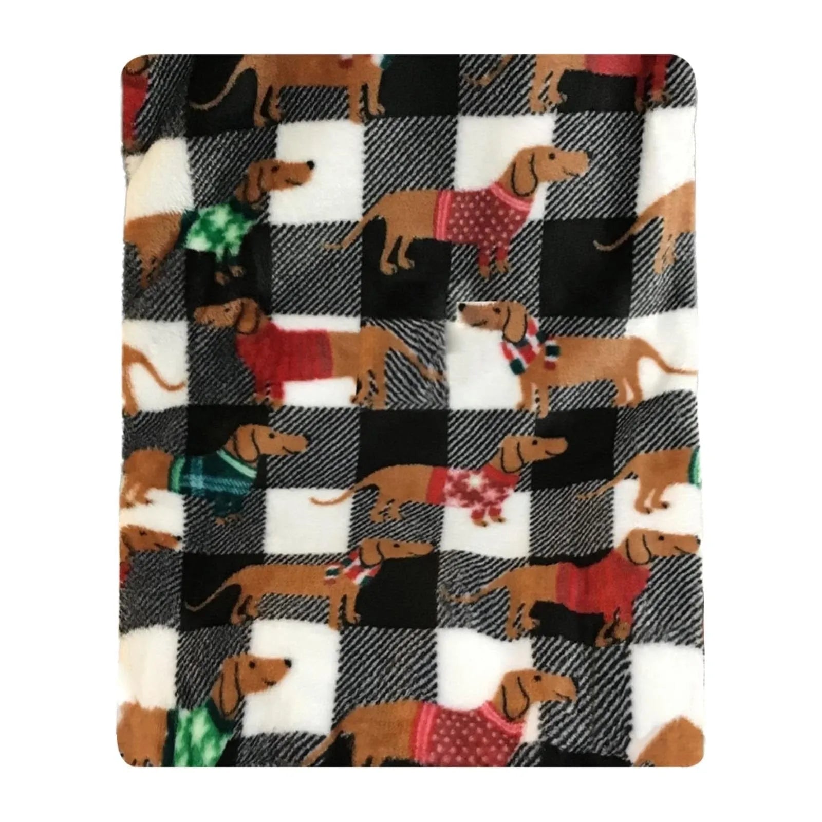 Plaid Dachshund Throw Blanket The Doxie World