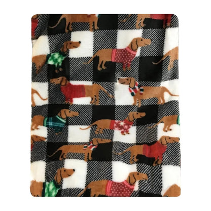 Plaid Dachshund Throw Blanket The Doxie World
