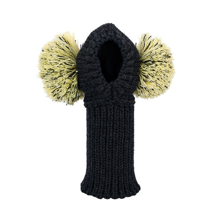 Pom-Poms Dachshund Snood Hat Dark Gray / S The Doxie World