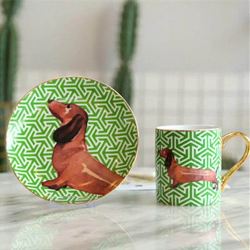 Porcelain Dachshund Cup and Plate Dachshund The Doxie World