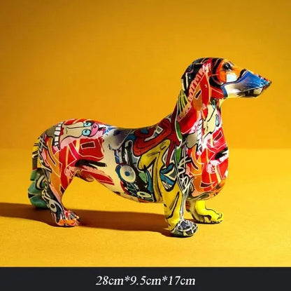 Rainbow Dachshund Figure Bigger The Doxie World