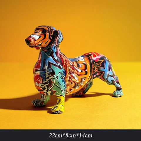 Rainbow Dachshund Figure Smaller The Doxie World