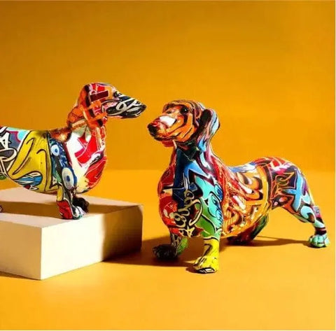 Rainbow Dachshund Figure The Doxie World