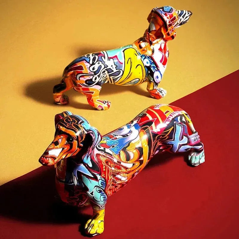 Rainbow Dachshund Figure The Doxie World