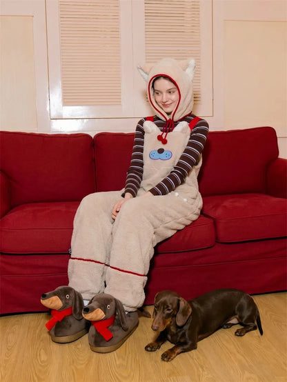 Red Scarf Dachshund Slippers The Doxie World