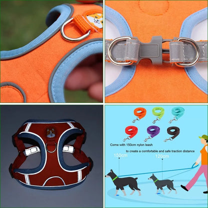 Reflective Dachshund Harness and Leash Set The Doxie World
