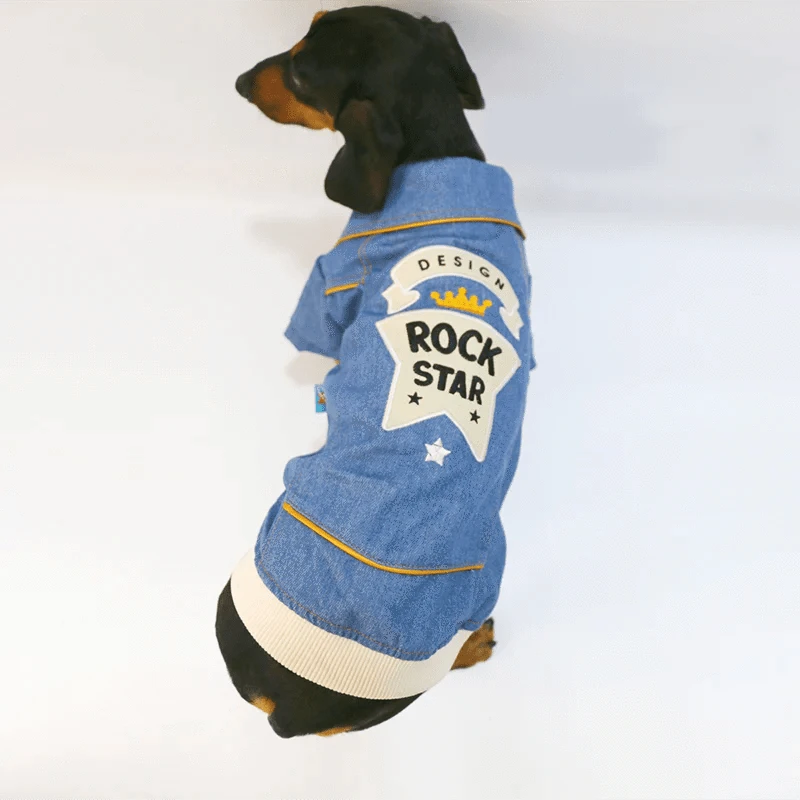 Rock star Denim Dachshund Jacket XS The Doxie World