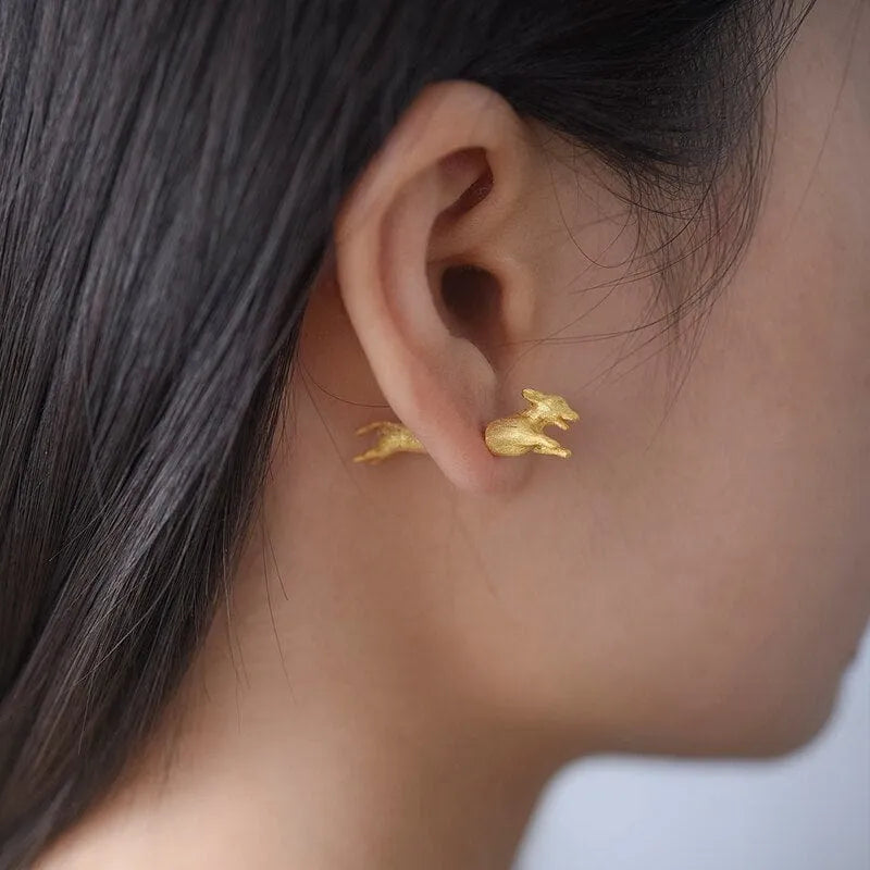 Running Dachshund Sterling Silver Earrings The Doxie World