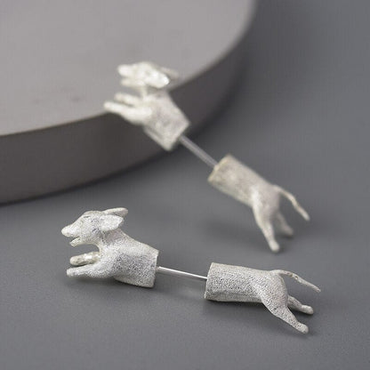 Running Dachshund Sterling Silver Earrings The Doxie World
