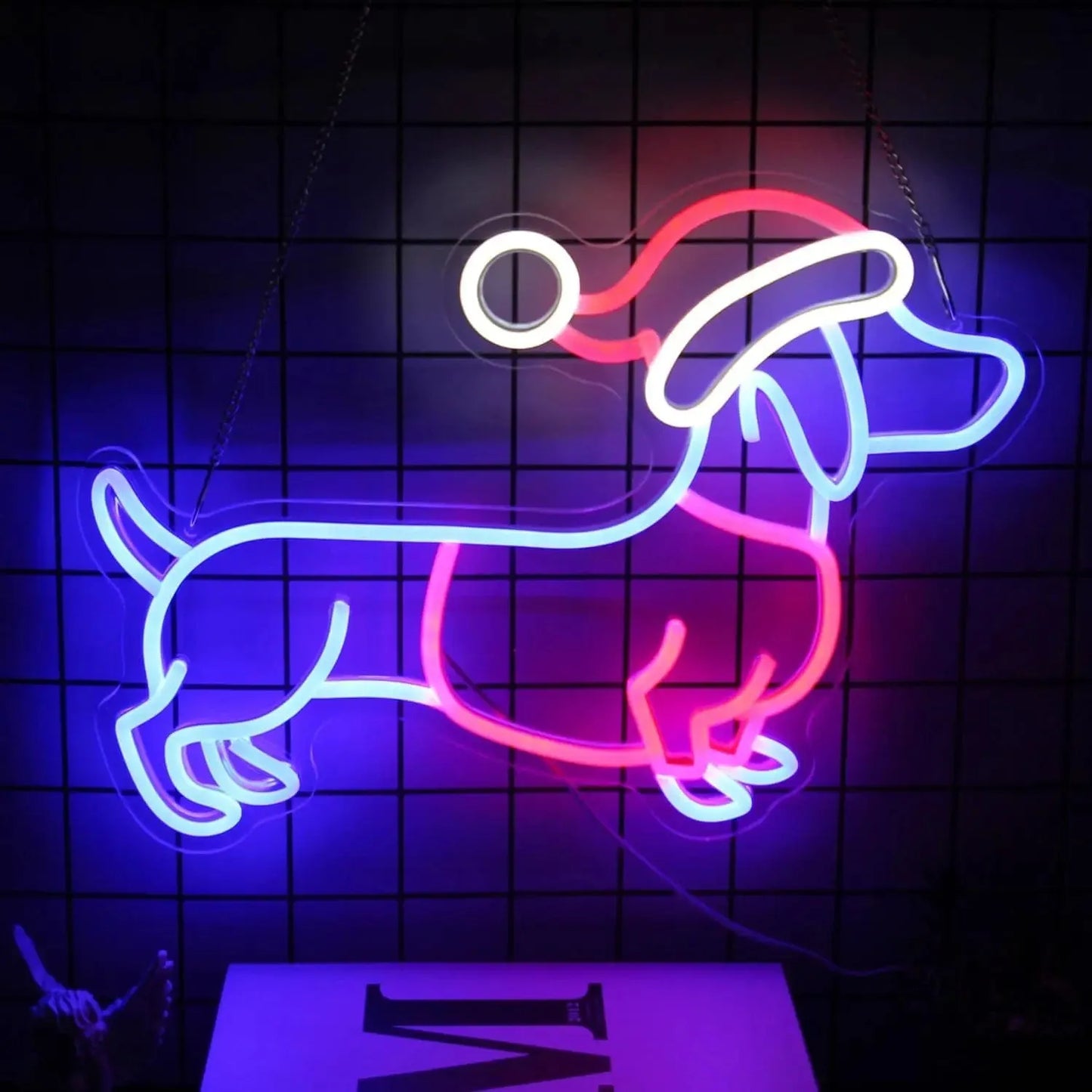 Santa Dachshund Neon Sign The Doxie World
