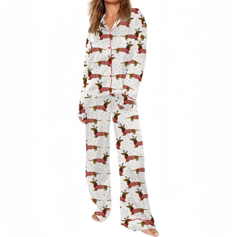 Sausage Dog Christmas Pajamas Christmas Dachshund / S The Doxie World