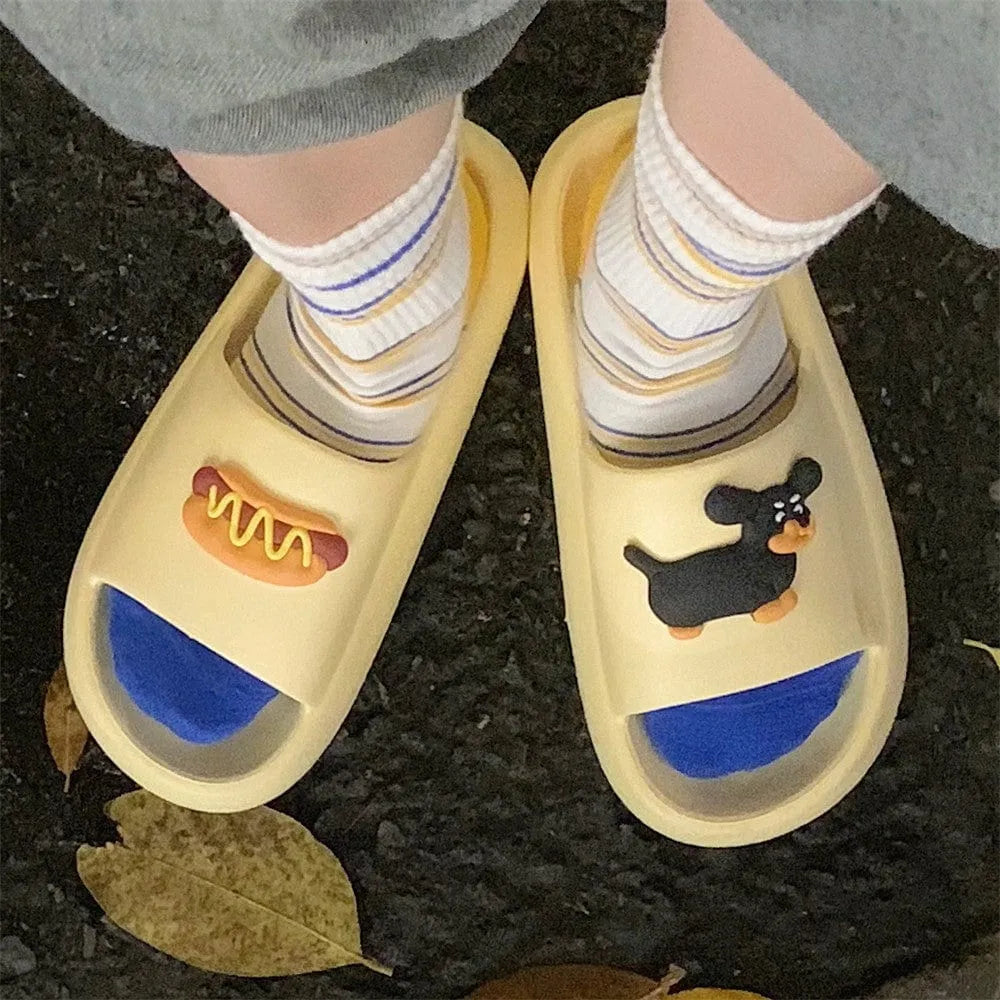 Summer Home Outdoor Wear Comfortable Slippers 36to37 / Milk Yellow The Doxie World