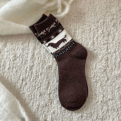 Sausage Dog Socks Brown Ploocy