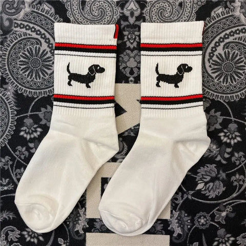 Sausage Dog Socks White The Doxie World