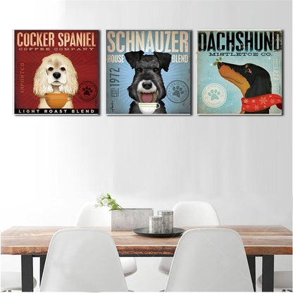 Schnauzer Vintage Canvas Poster The Doxie World