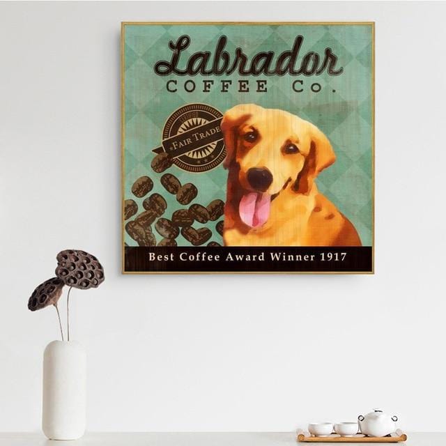 Schnauzer Vintage Canvas Poster Labrador The Doxie World