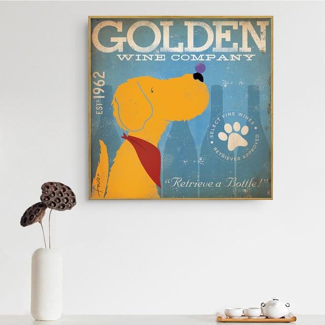 Schnauzer Vintage Canvas Poster Golden The Doxie World