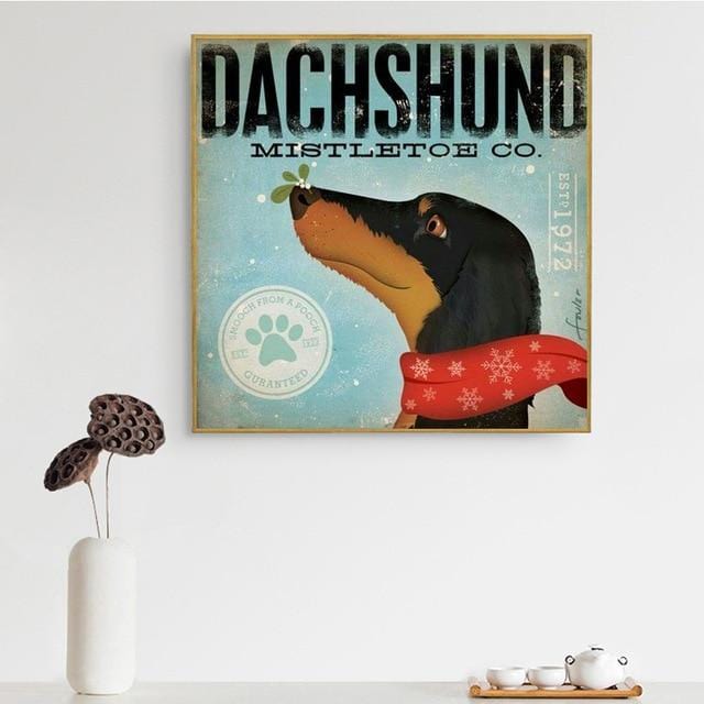 Schnauzer Vintage Canvas Poster Dachshund The Doxie World