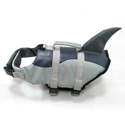 Shark-Mermaid Dachshund Life Jacket gray / L 12-20kg The Doxie World