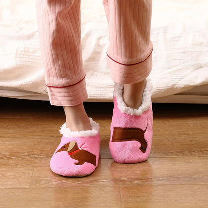 Sherpa-lined Dachshund Slippers The Doxie World