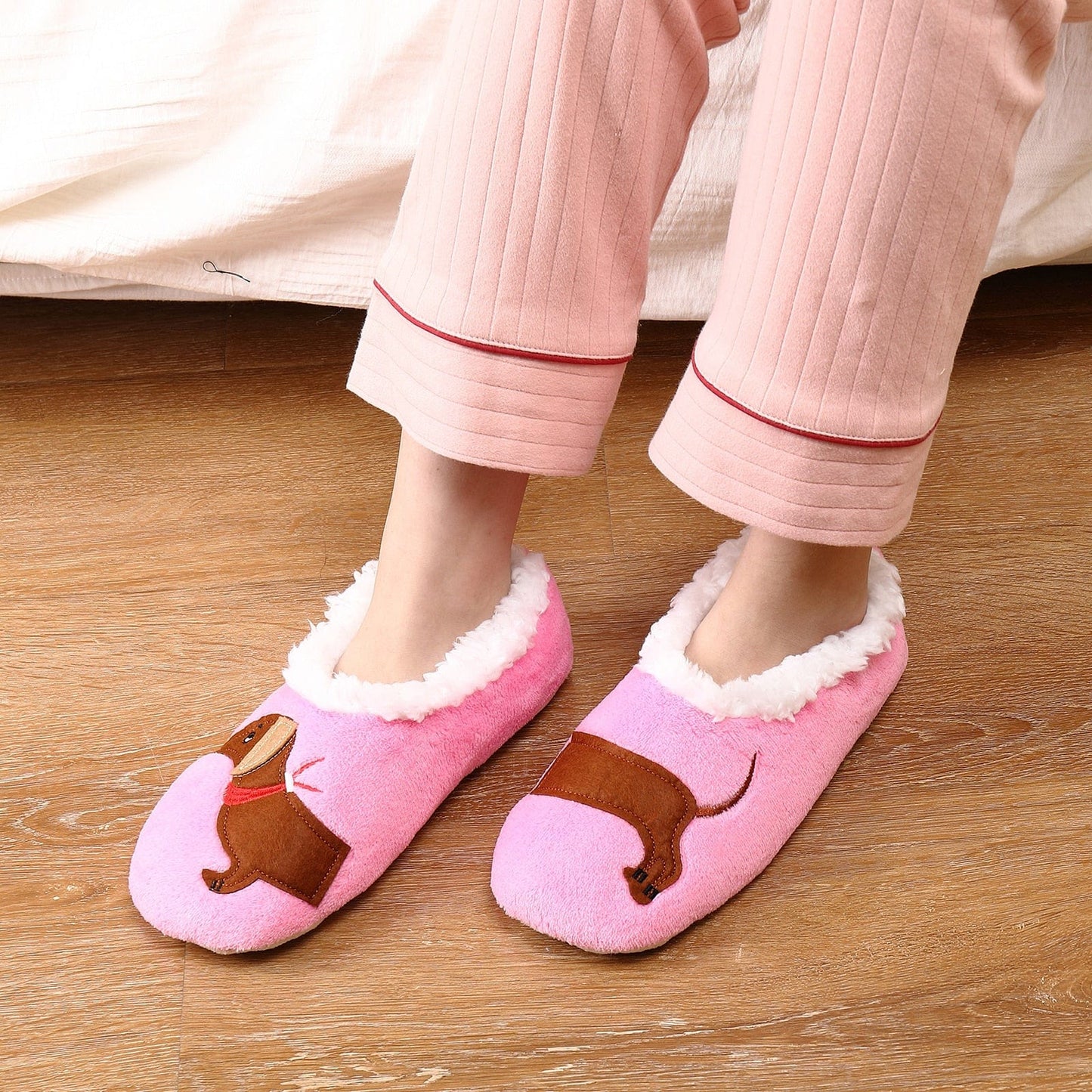 Sherpa-lined Dachshund Slippers The Doxie World
