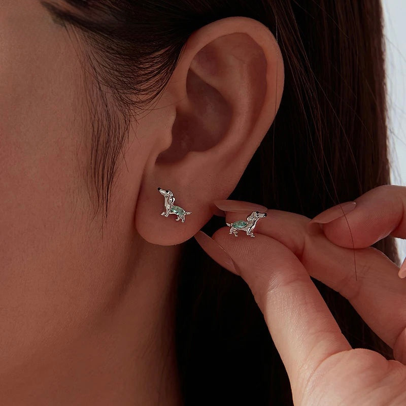 Silver Doxie Ring and Earrings The Doxie World