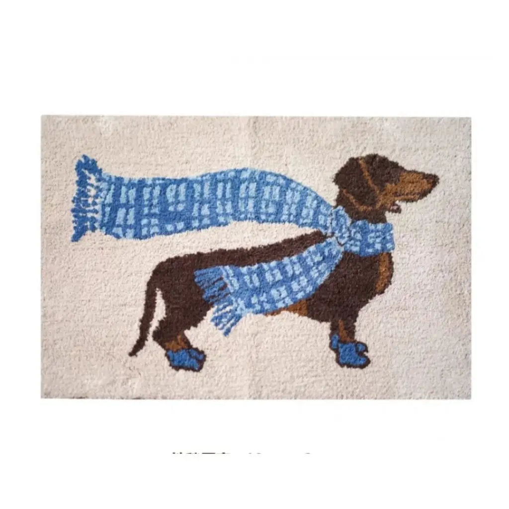 Soft Dachshund Door Mat Blue / 50x80cm / 20x31inch The Doxie World