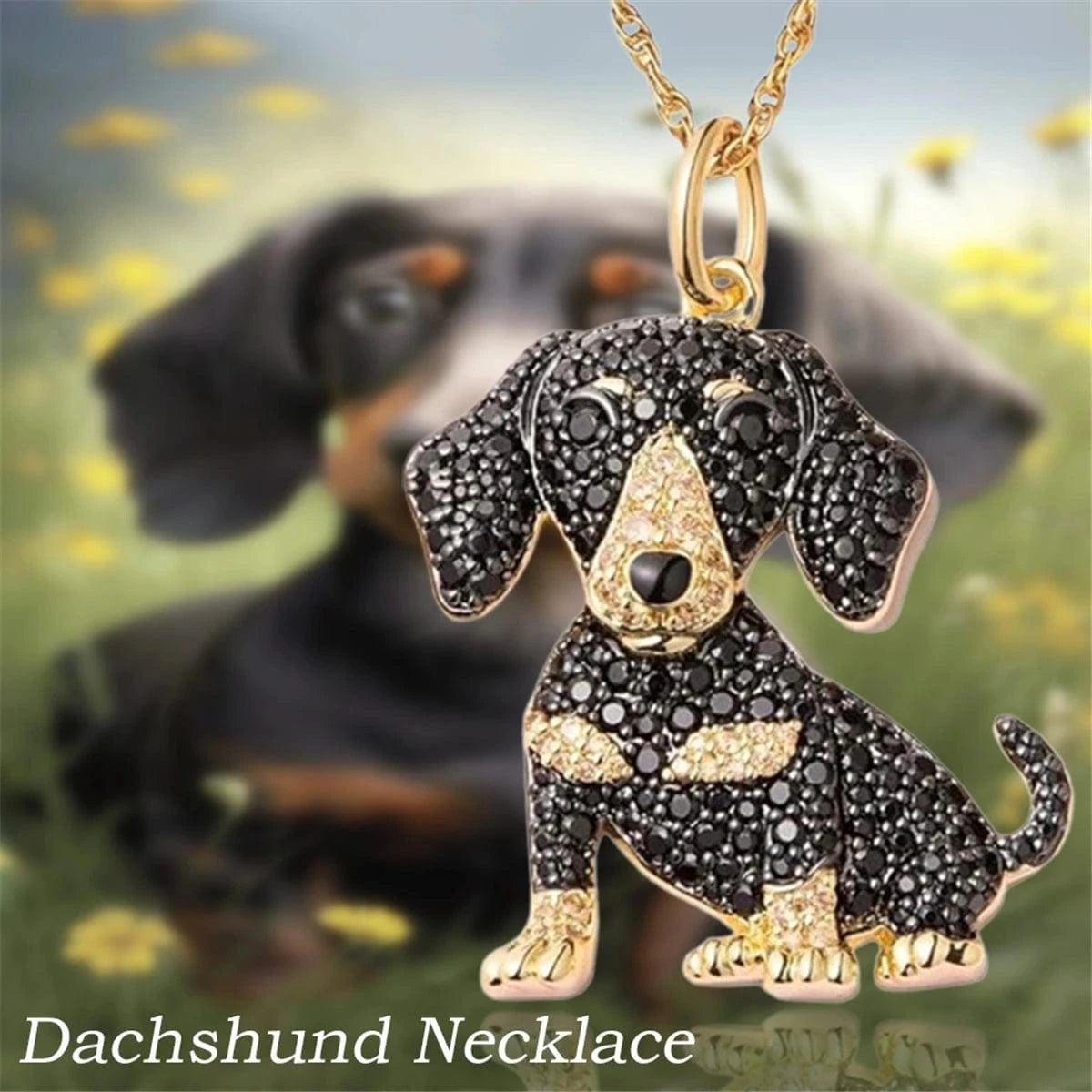 Sparkling Dachshund Necklace The Doxie World