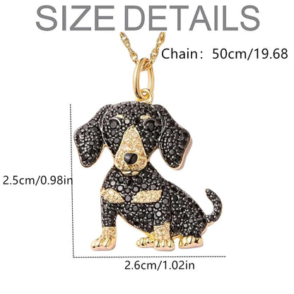 Sparkling Dachshund Necklace The Doxie World