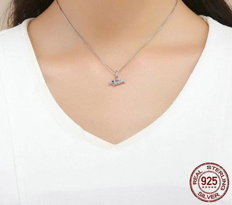 Sparkling Sterling Silver Dachshund Charm The Doxie World